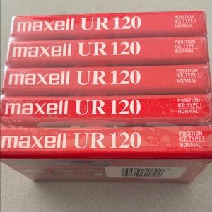 Maxell UR 120 Red Cassette Tapes